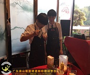 广州天颐华府咖啡拉花 学员实践
